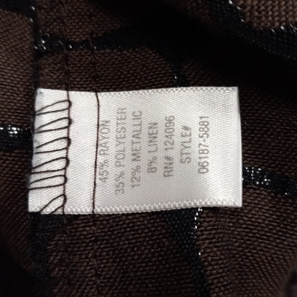 Christopher&Banks Brown,Cropped, 3/4 Length Sleeve Blazer and NYCollection Shirt - Picture 5 of 16